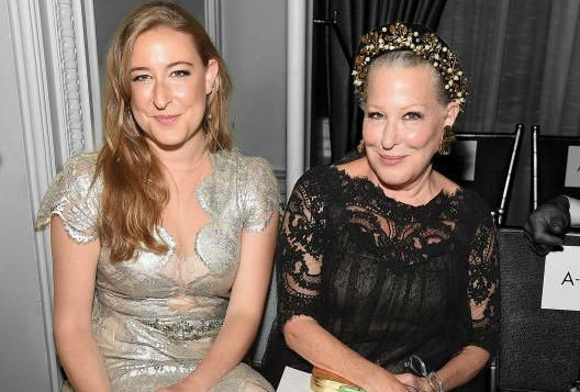 bette mideler and daughter at fashion week