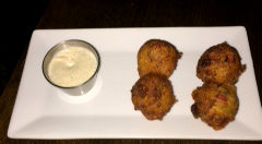 Edge Codfish Fritters with Jerky Lime Dip1