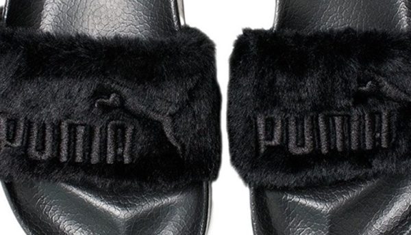 Rihanna puma faux fur hot sale slides