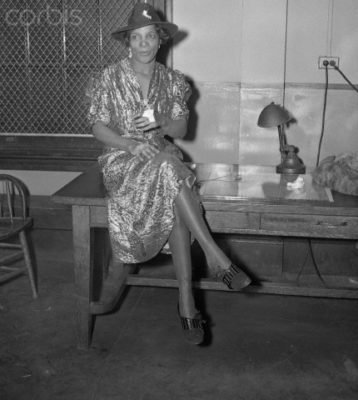 18 Jan 1938, Manhattan, New York City, New York State, USA --- Original caption: Stephanie St. Clair Hamid, who several years ago was known as "Madame Queen" of Harlem's policy number rackets held on charges of using her estranged husband for a target. --- Image by © Bettmann/CORBIS