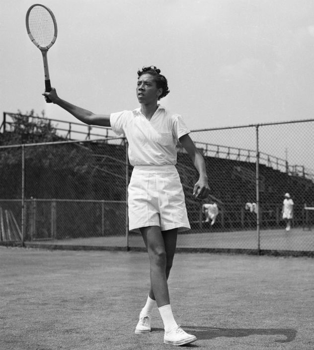 Althea Gibson at the West Side Tennis Club Forest Hills NY ca 1950 Credit Corbis