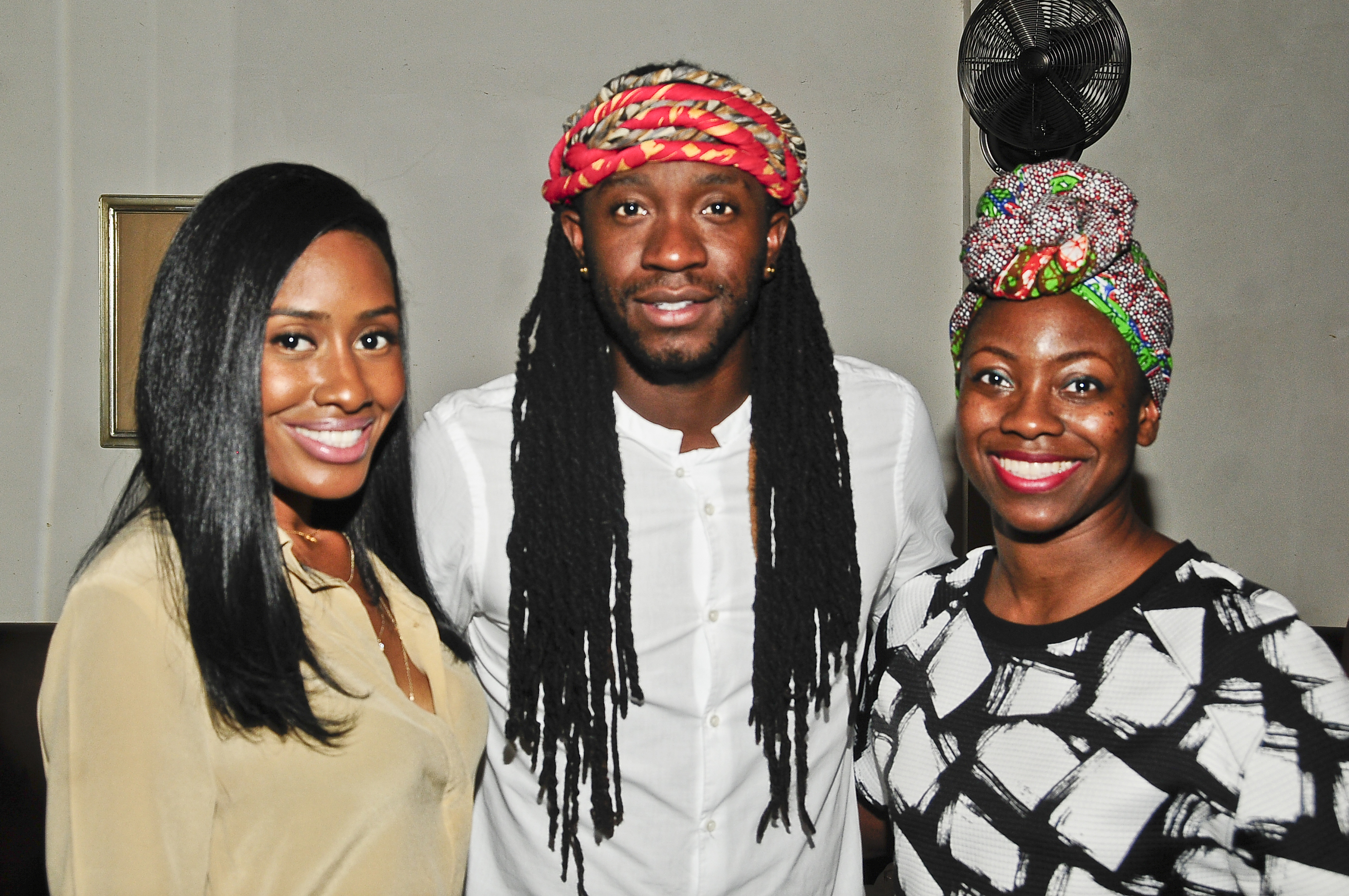 BROOKLYN, NY - SEPTEMBER 12: (L-R) Ashley Ryles, Ron Bass and Suakoko Betty at the Essence Street Style Pre-Event Dinner Sponsored by Chevrolet at Rye Restaurant in Brooklyn, New York on September 12, 2015. Credit: Raymond Hagans/PictureGroup