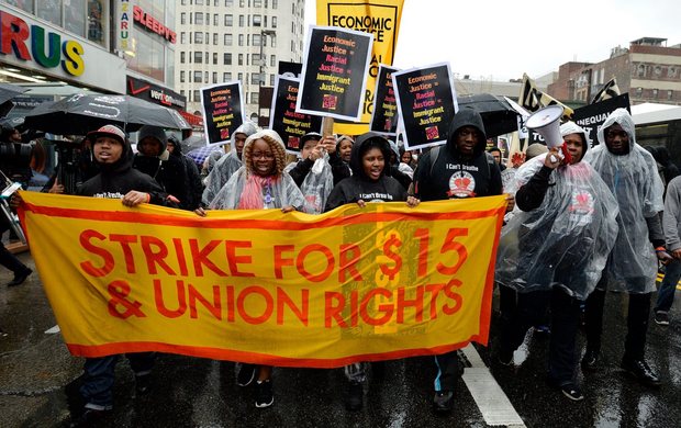 harlem fast food workers strike