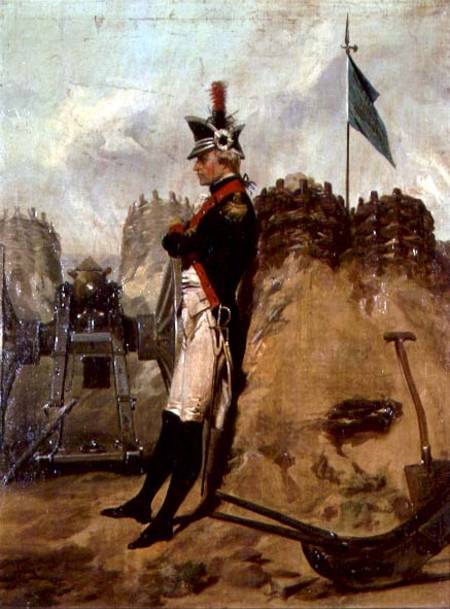 MNY90143 Alexander Hamilton (1757-1804) in the Uniform of the New York Artillery (oil on canvas) by Chappel, Alonzo (1828-87) oil on canvas © Museum of the City of New York, USA American, out of copyright