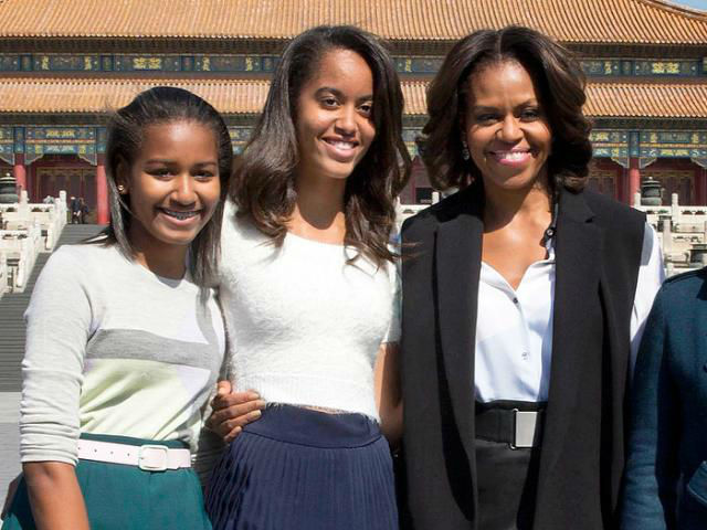 the obama ladies on the road