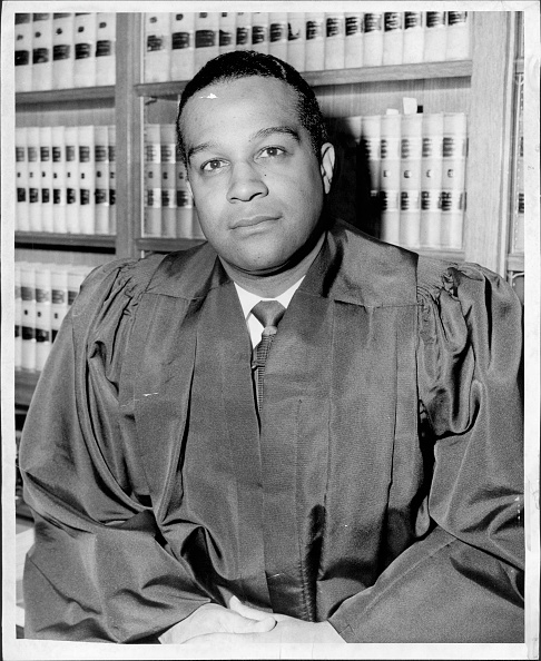 New York City -- Donald S. Stralem, Chairman of the New York City USO Committee, announces that Judge Samuel Riley Pierce, Jr. of the Court of General Sessions has accepted his invitation to serve as a member of this Committee. January 05, 1960. (Photo by Barney Stein/New York Post Archives / (c) NYP Holdings, Inc. via Getty Images)
