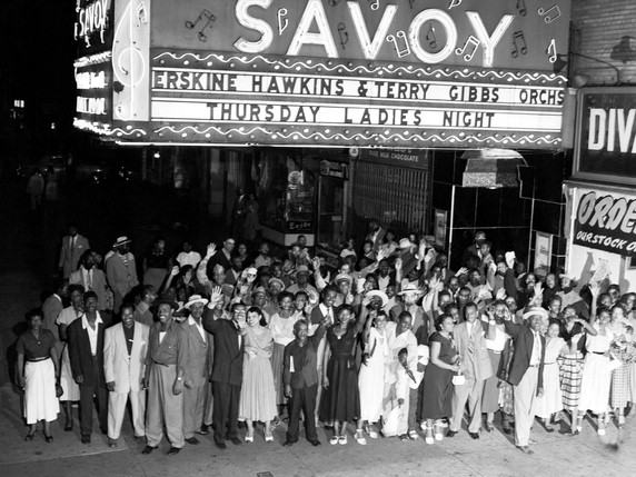 Crowd Outside the Savoy, Harlem